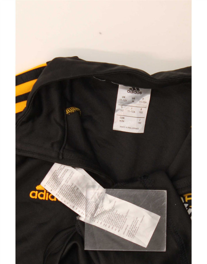 Adidas Boys Climalite Graphic Pullover Tracksuit Top 11-12 Years Black