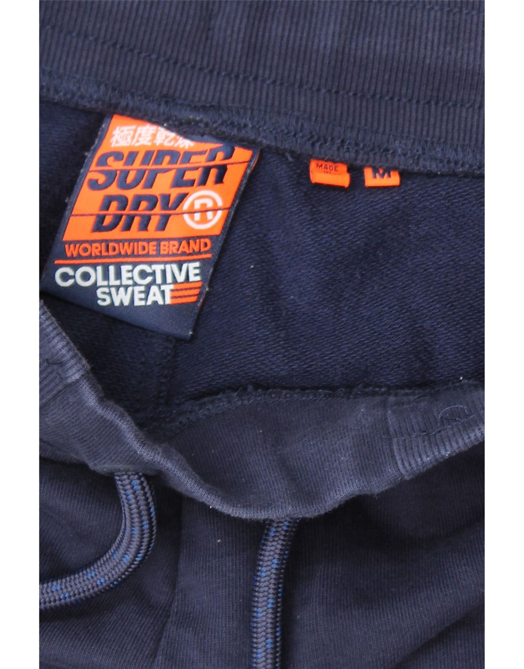 Superdry Mens Tracksuit Trousers Joggers Medium Navy Blue Cotton