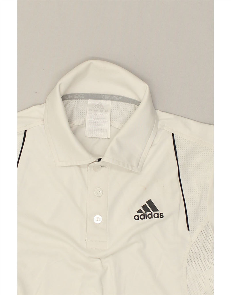 ADIDAS Mens Clima 365 Polo Shirt Small White Polyester | Vintage Adidas | Thrift | Second-Hand Adidas | Used Clothing | Messina Hembry 