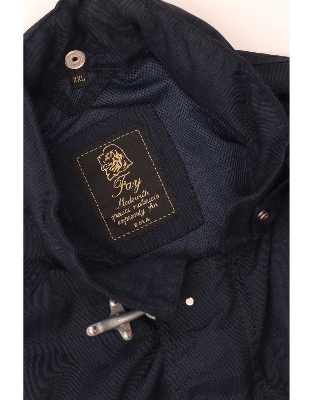 Fay Mens Ema Hooded Utility Jacket UK 44 2XL Navy Blue