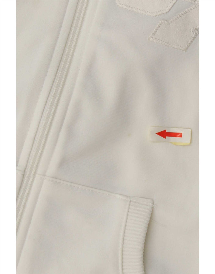 Nike Womens Graphic Tracksuit Top Jacket UK 8/10 Small White Colourblock