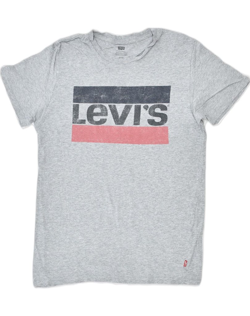 LEVI'S Mens Graphic T-Shirt Top Small Grey Cotton | Vintage | Thrift | Second-Hand | Used Clothing | Messina Hembry 