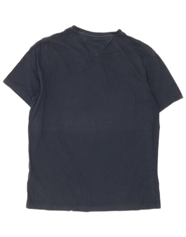 Tommy Hilfiger Mens Regular Fit Graphic T-Shirt Top Small Navy Blue Striped