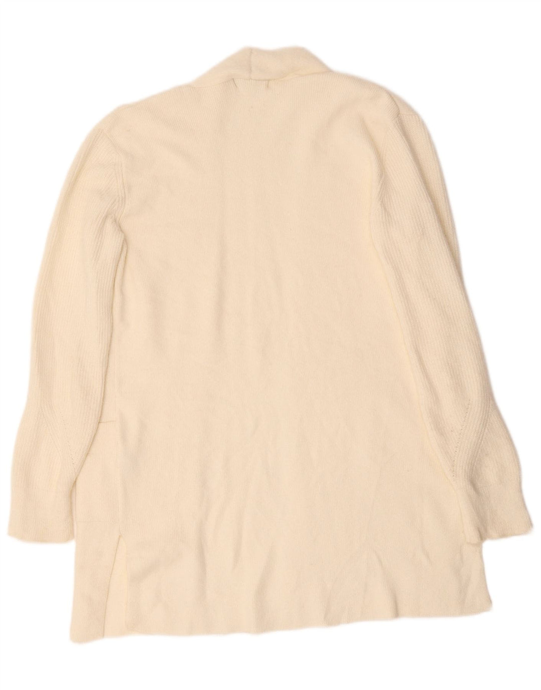 Marks & Spencer Womens Longline Cardigan Sweater UK 12 Medium Off White