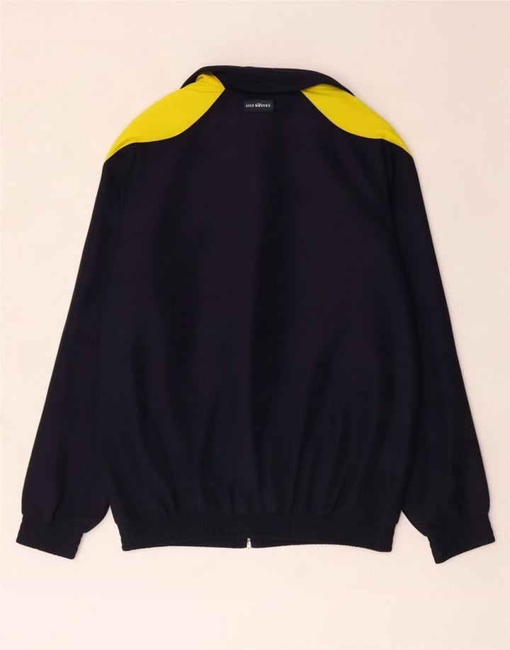 Virma Mens Tracksuit Top Jacket Small Navy Blue Colourblock Polyester