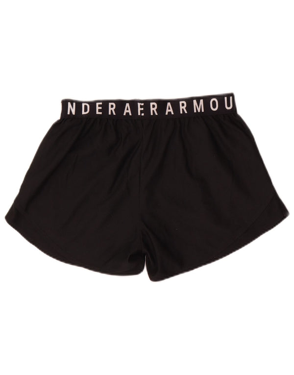 Under Armour Womens Graphic Sport Shorts UK 10 Small Black Polyester Sports