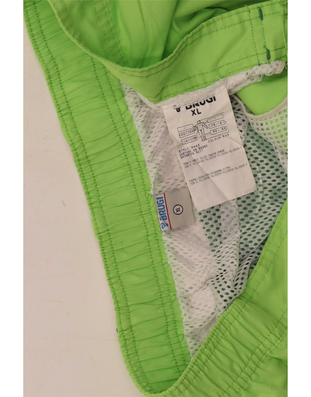 Brugi Mens Swimming Shorts XL Green Colourblock Polyester
