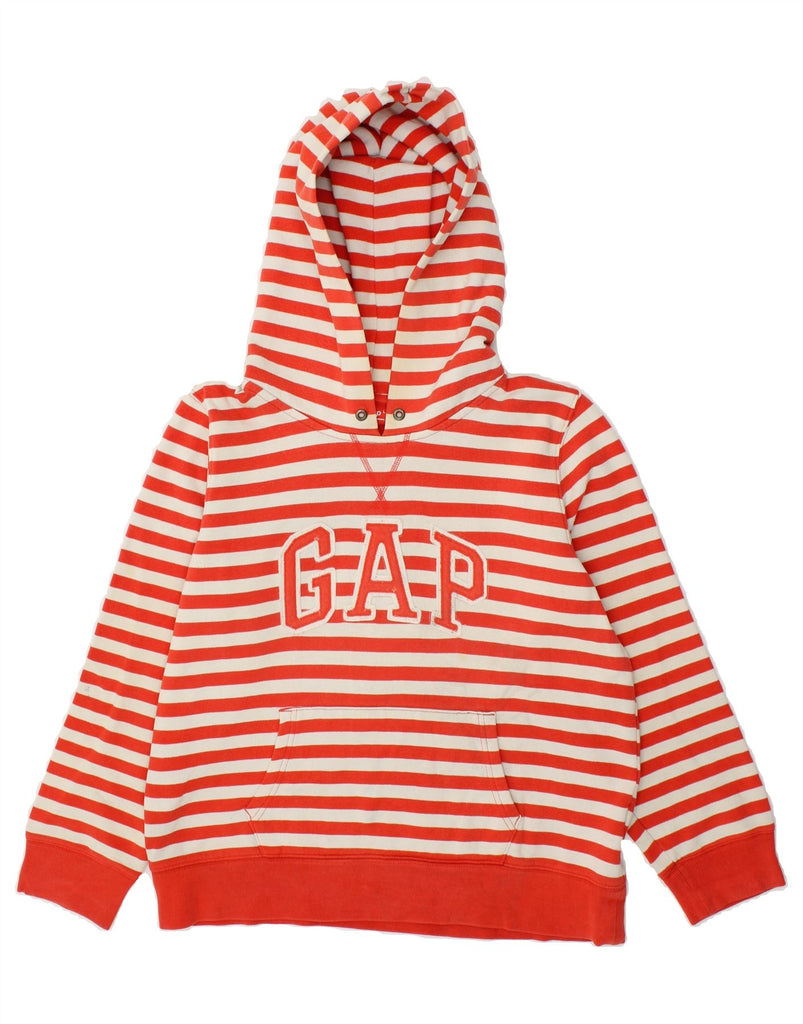 GAP Womens Graphic Hoodie Jumper UK 16 Large Red Striped | Vintage Gap | Thrift | Second-Hand Gap | Used Clothing | Messina Hembry 