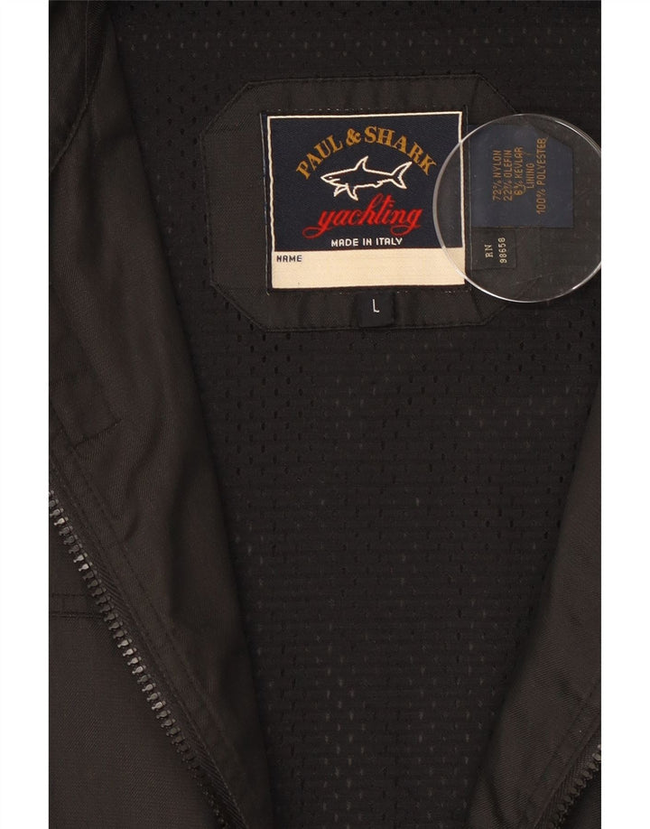 Paul & Shark Mens Utility Jacket UK 40 Large Black Nylon