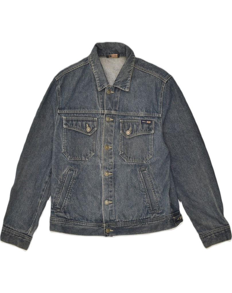 WITBOY Mens Denim Jacket UK 38 Medium Navy Blue Cotton | Vintage WITBOY | Thrift | Second-Hand WITBOY | Used Clothing | Messina Hembry 