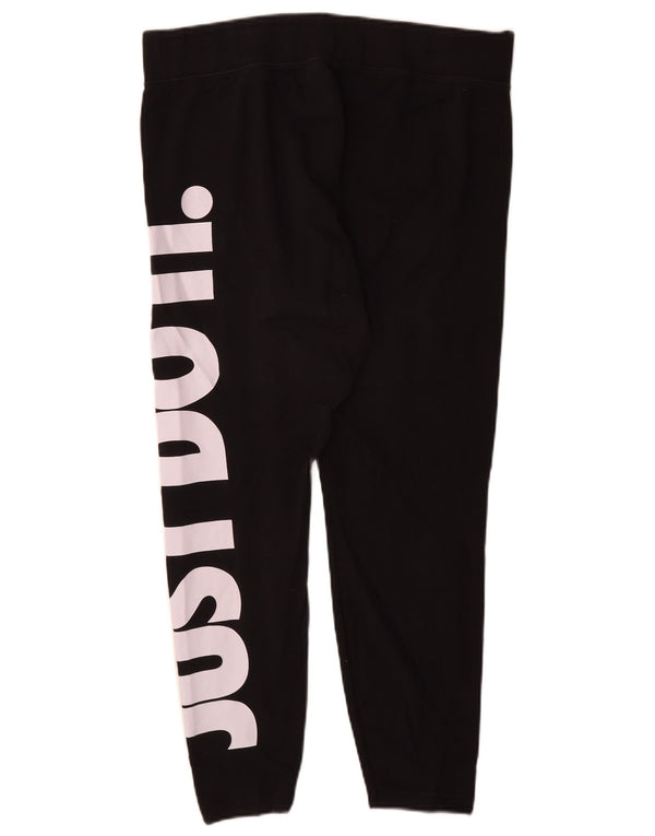 Nike Womens Graphic Leggings UK 20 2XL Black Cotton