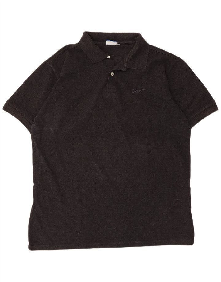 Reebok Mens Polo Shirt XL Black Cotton