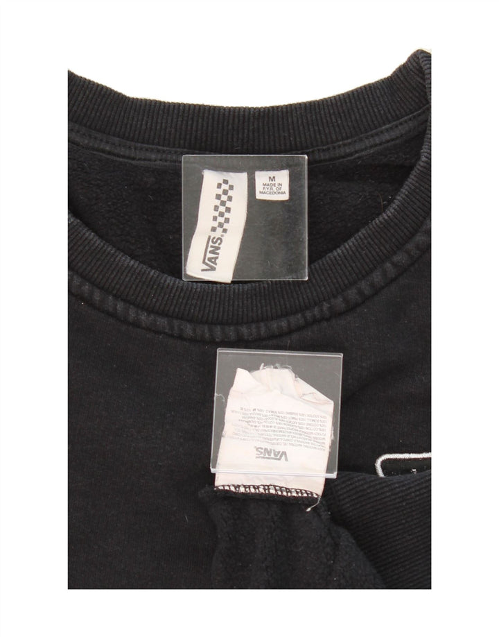 VANS Womens Sweatshirt Jumper UK 14 Medium Black Cotton Vintage Vans and Second-Hand Vans from Messina Hembry 