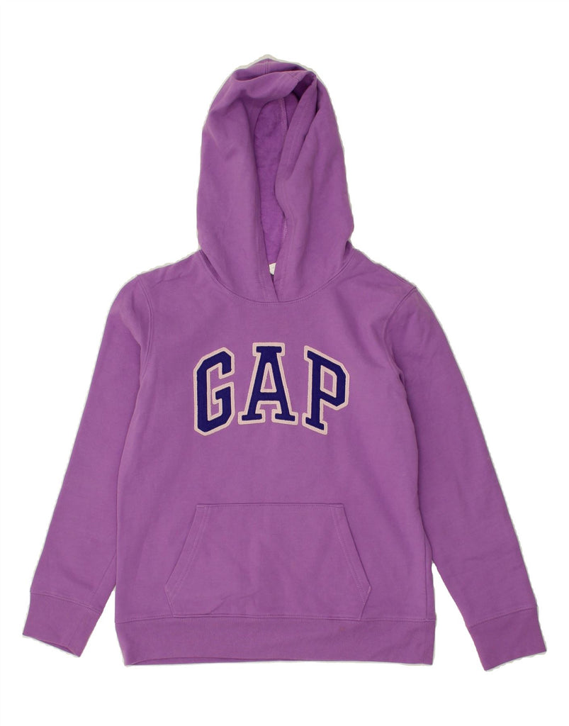 GAP Girls Graphic Hoodie Jumper 10-11 Years XS Purple Cotton | Vintage Gap | Thrift | Second-Hand Gap | Used Clothing | Messina Hembry 