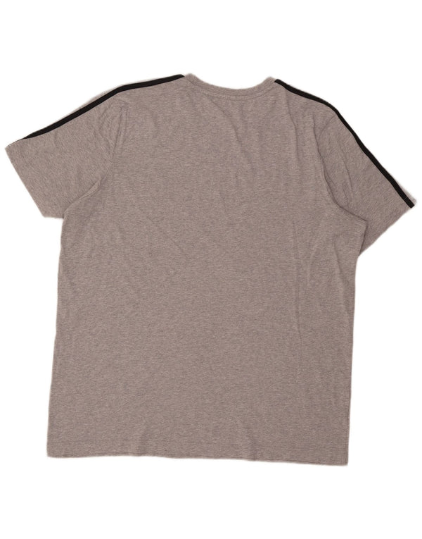 Adidas Mens T-Shirt Top XL Grey Flecked Cotton