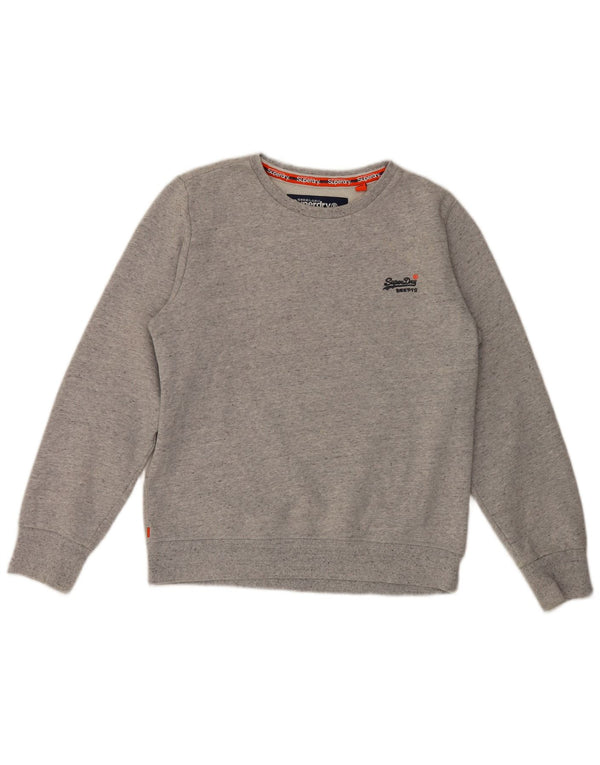 Superdry Mens Sweatshirt Jumper XL Grey Cotton