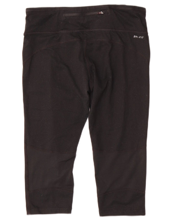 Nike Womens Dri Fit Capri Leggings UK 14 Medium Black
