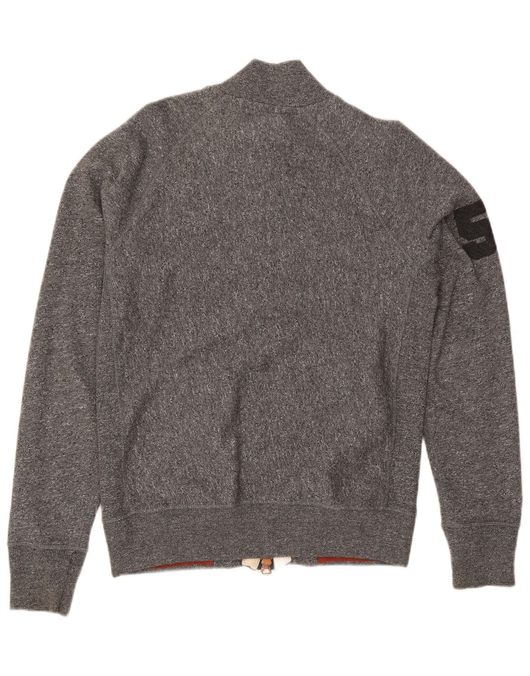 Superdry Mens Graphic Tracksuit Top Jacket Large Grey Cotton