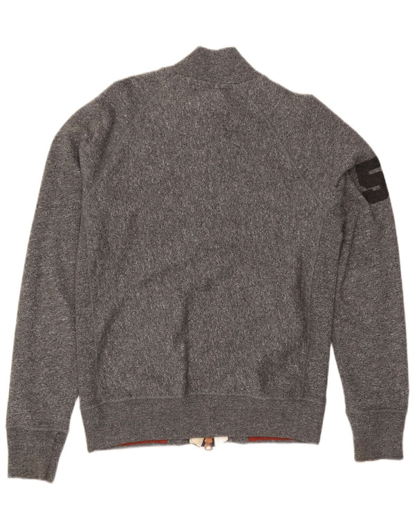 Superdry Mens Graphic Tracksuit Top Jacket Large Grey Cotton