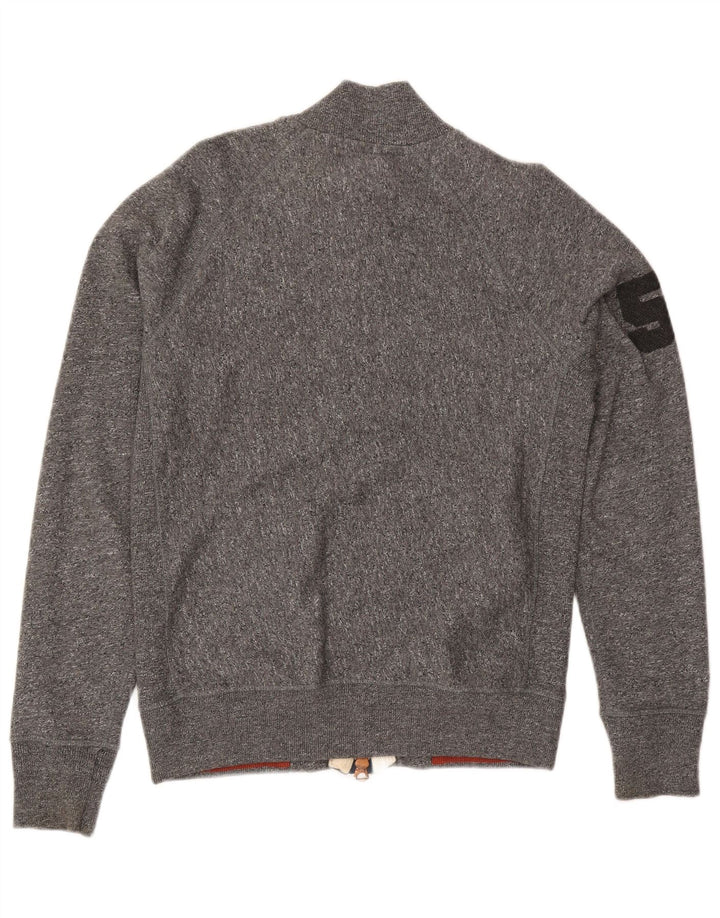Superdry Mens Graphic Tracksuit Top Jacket Large Grey Cotton