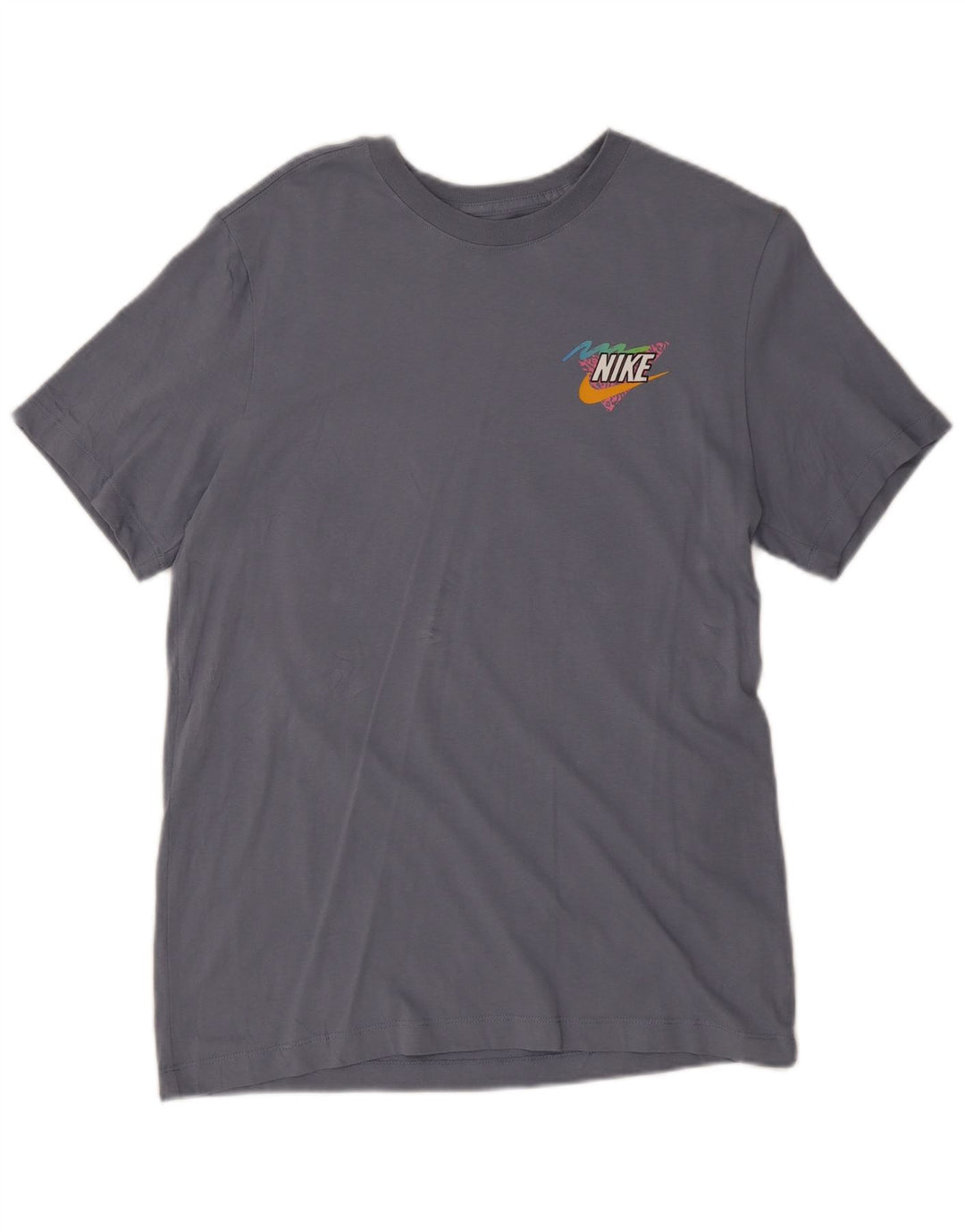 Nike Womens Graphic T-Shirt Top UK 14 Large Grey Cotton