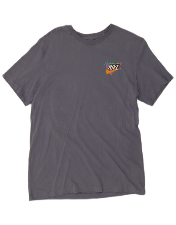 Nike Womens Graphic T-Shirt Top UK 14 Large Grey Cotton