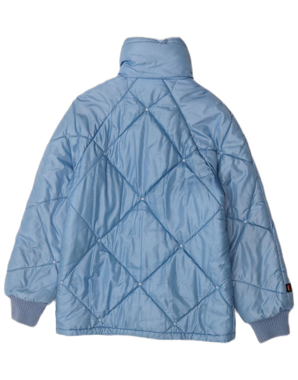 Ellesse Womens Quilted Jacket EU 38 Medium Blue