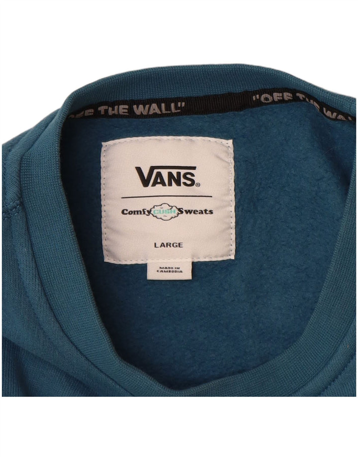 VANS Mens Sweatshirt Jumper Large Blue Cotton