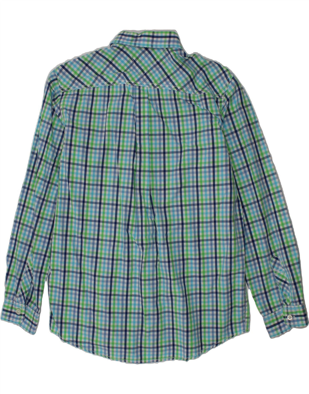 TOMMY HILFIGER Boys Shirt 15-16 Years Large  Blue Check Cotton Vintage Tommy Hilfiger and Second-Hand Tommy Hilfiger from Messina Hembry 