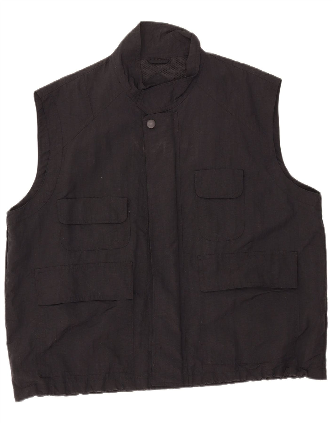 Person's Mens Utility Gilet UK 44 2XL Black Nylon