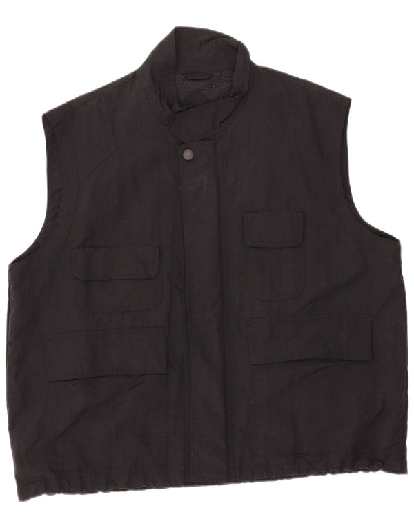 Person's Mens Utility Gilet UK 44 2XL Black Nylon