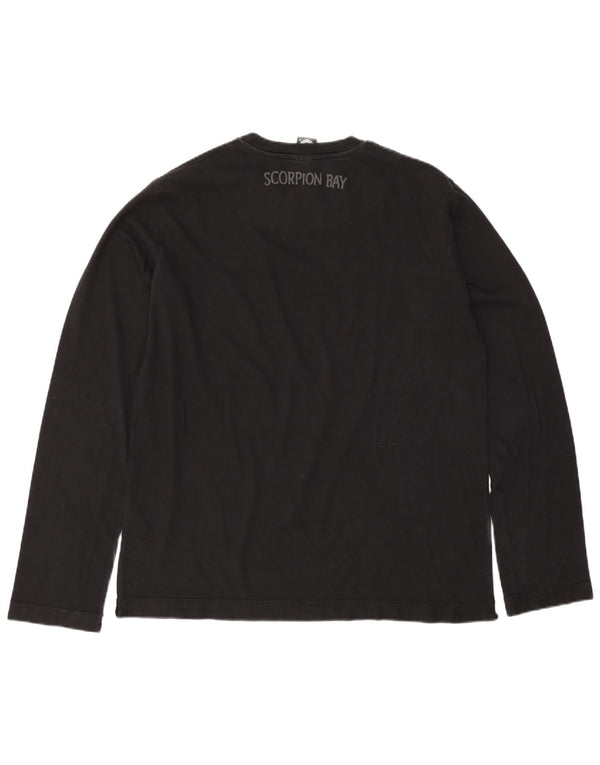 Scorpion Bay Mens Graphic Top Long Sleeve 2XL Black Cotton