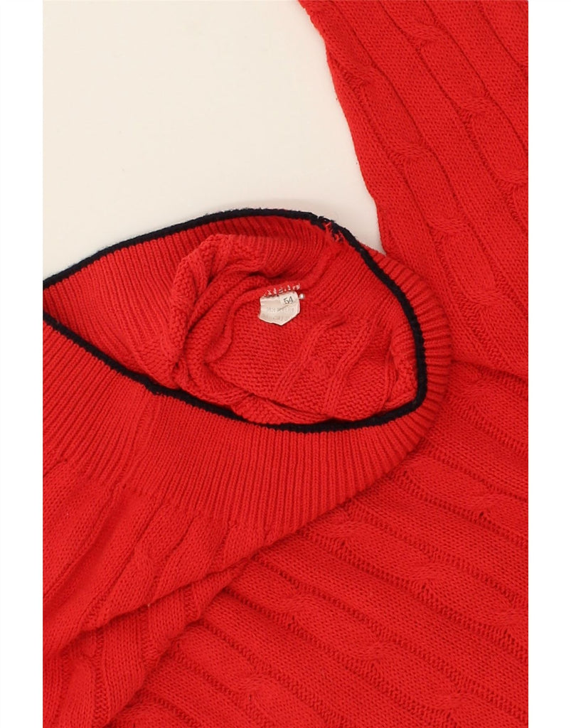 VINTAGE Mens Crew Neck Jumper Sweater IT 54 XL Red Acrylic | Vintage Vintage | Thrift | Second-Hand Vintage | Used Clothing | Messina Hembry 