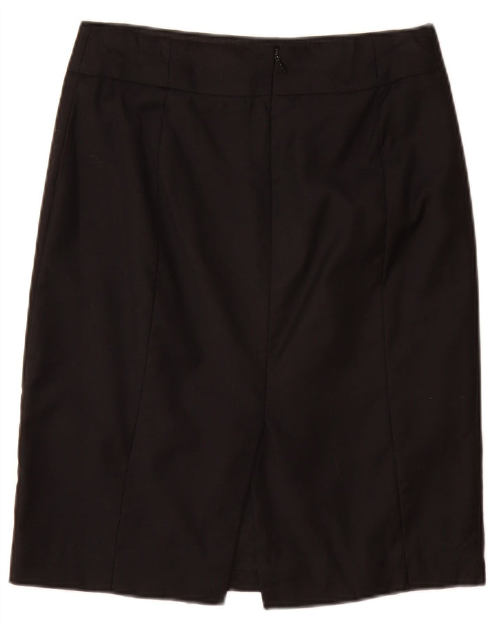 J. Crew Womens Super 120's Straight Skirt US 2 XS W26  Black Wool