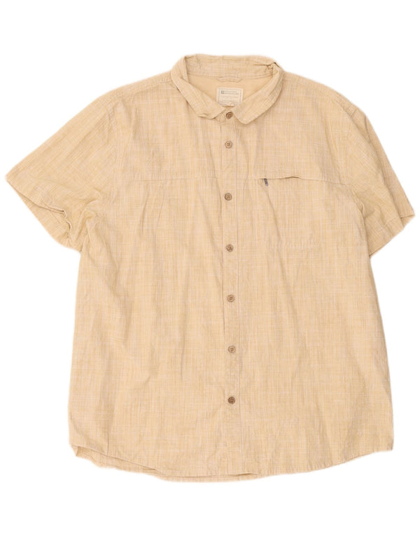 Mountain Warehouse Mens Short Sleeve Shirt 2XL Beige Polyester