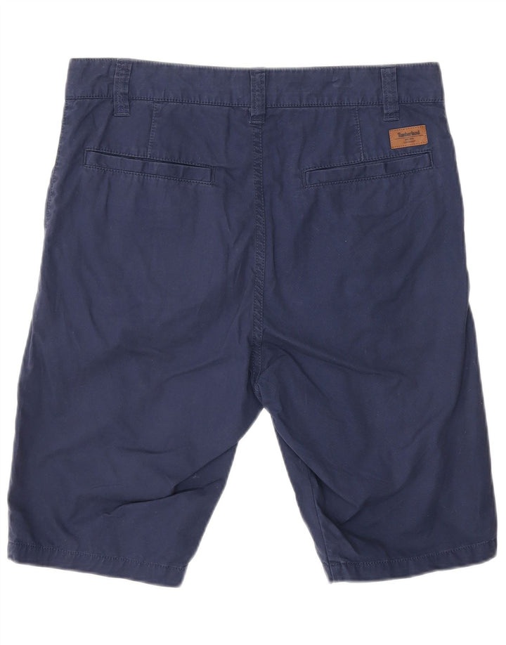 TIMBERLAND Boys Chino Shorts 15-16 Years W30 Navy Blue Cotton