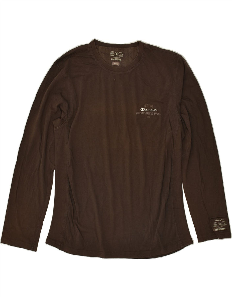 CHAMPION Womens Heritage Top Long Sleeve UK 18 XL Brown Cotton Vintage Champion and Second-Hand Champion from Messina Hembry 