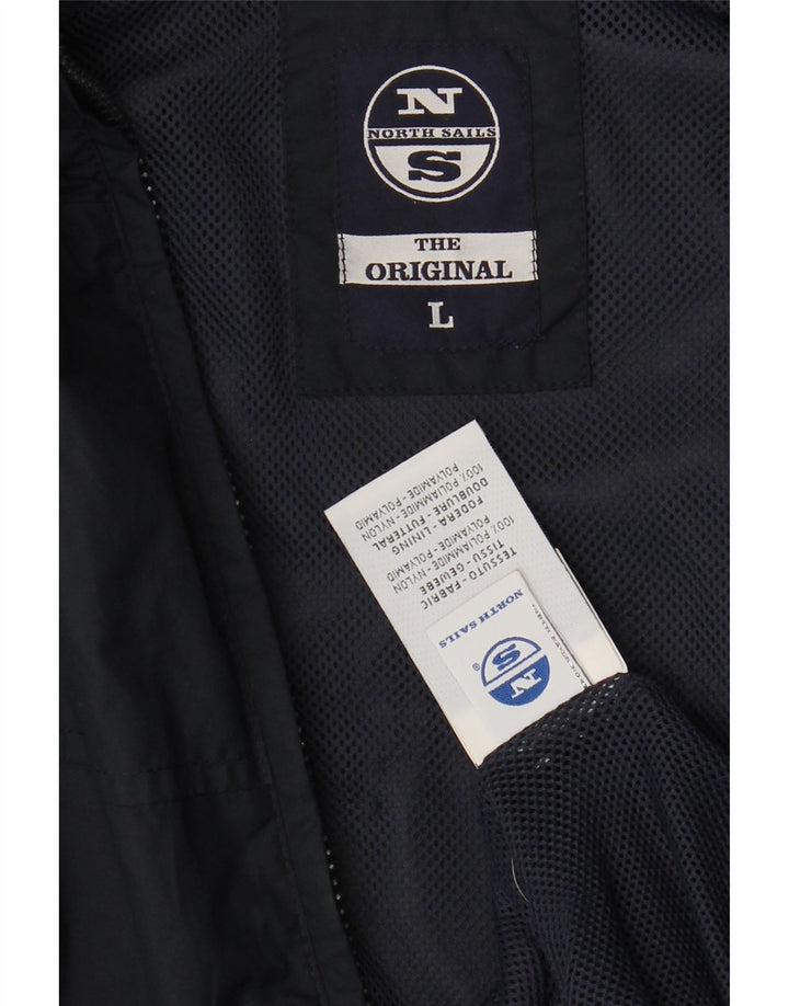 North Sails Mens Bomber Jacket UK 40 Large Navy Blue Polyamide