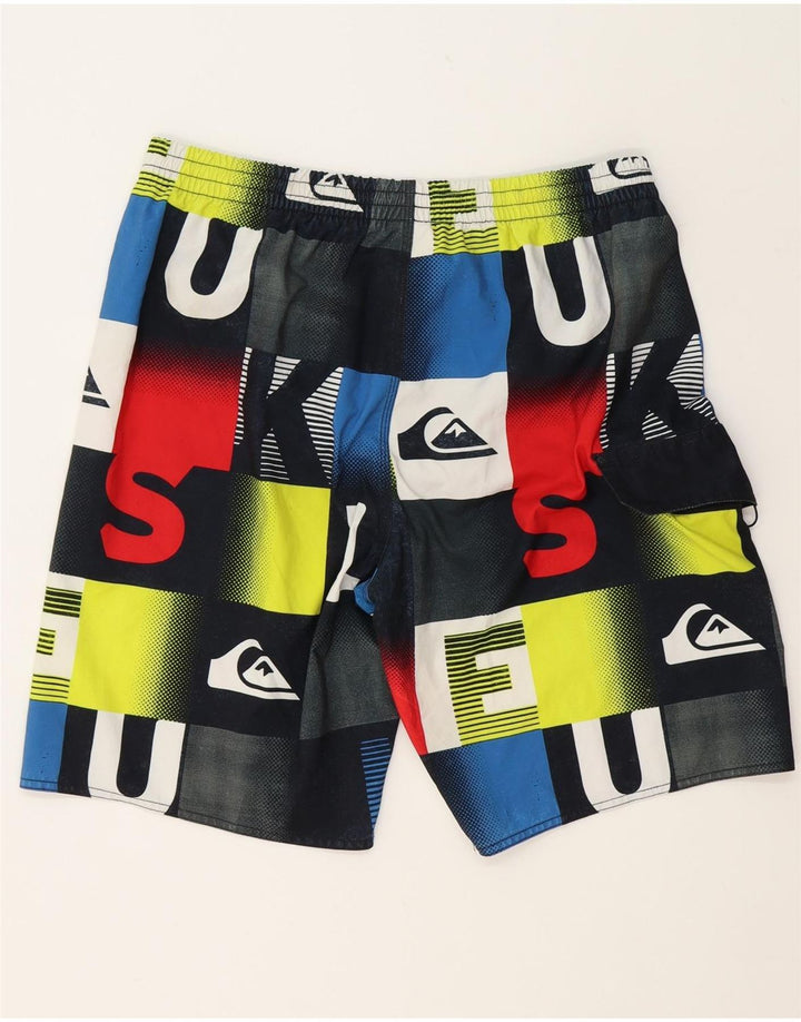 QUIKSILVER Mens Swimming Shorts XL  Multicoloured Patchwork Polyester Vintage Quiksilver and Second-Hand Quiksilver from Messina Hembry 