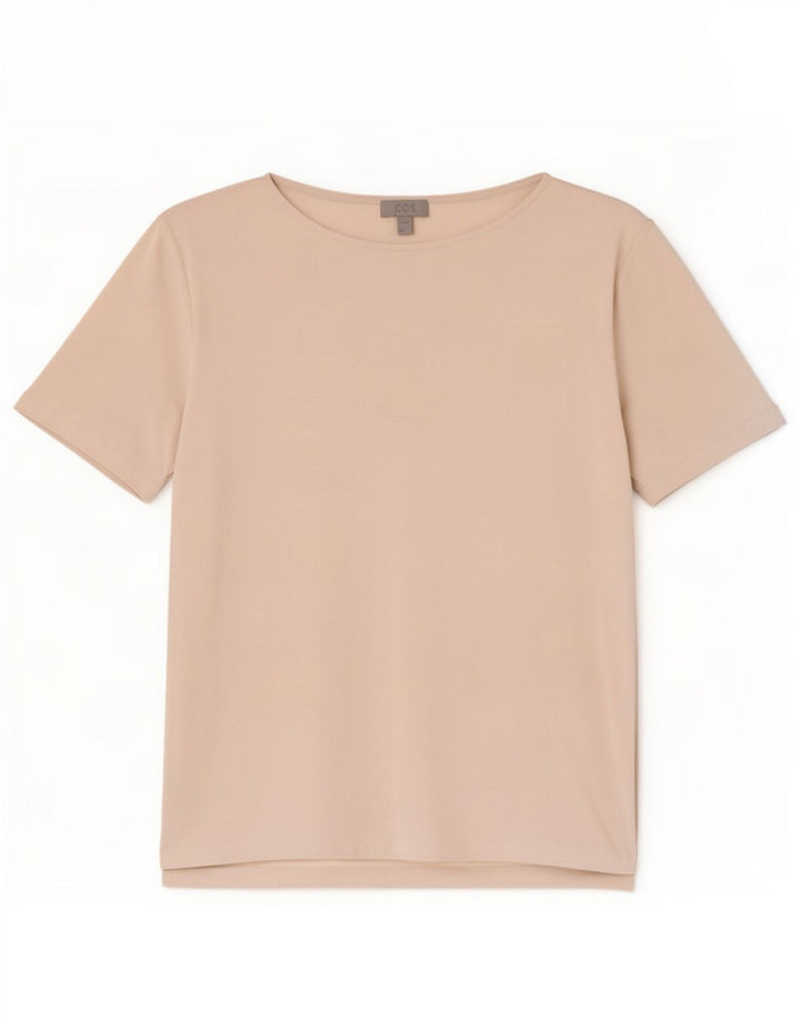 Cos Mens T-Shirt Top Medium Off White Cotton