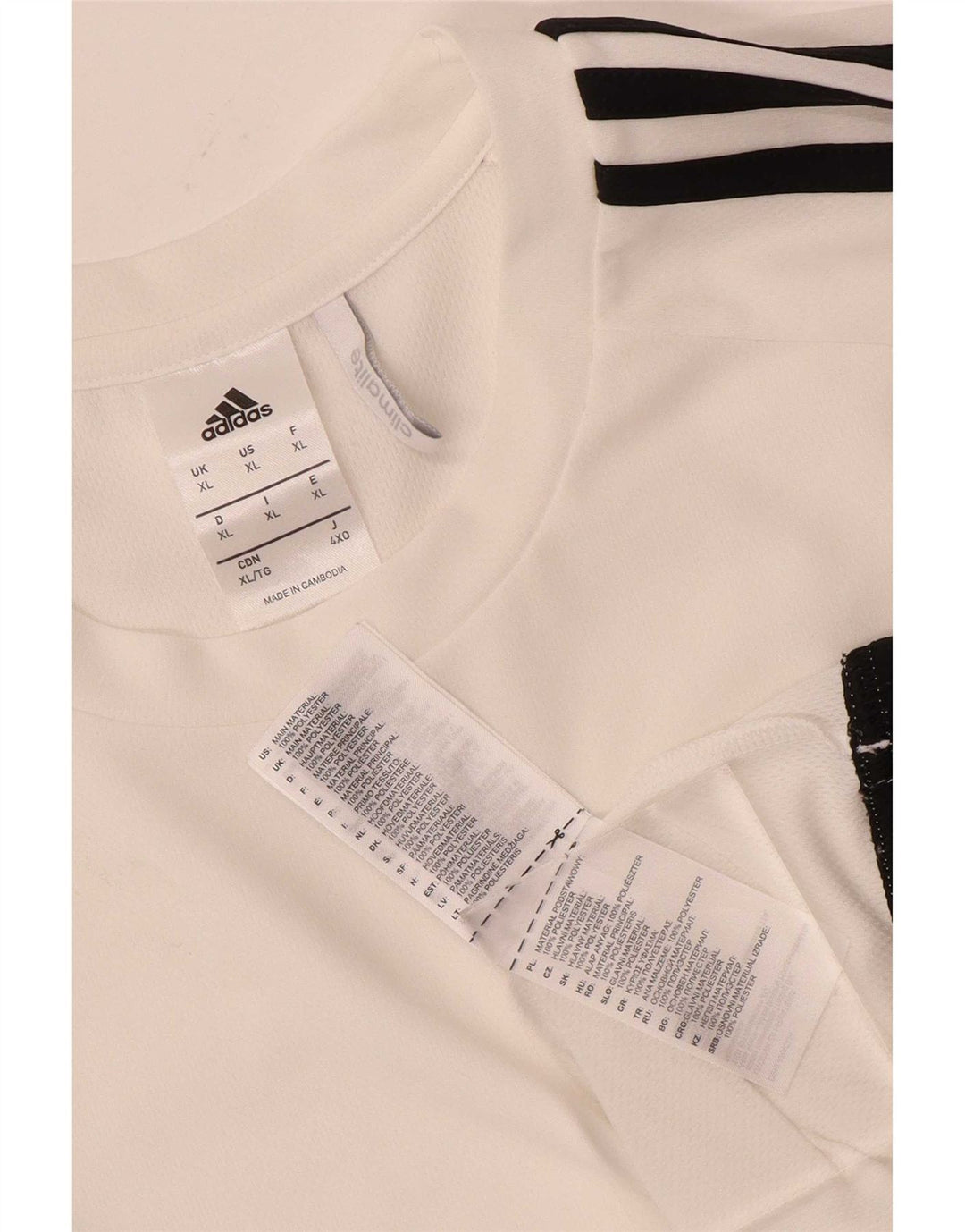 Adidas Mens Climalite T-Shirt Top XL White Colourblock Polyester