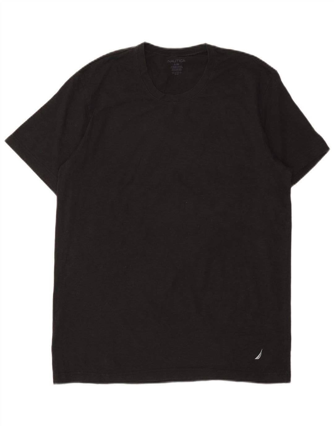 NAUTICA Mens T-Shirt Top Large Black Cotton
