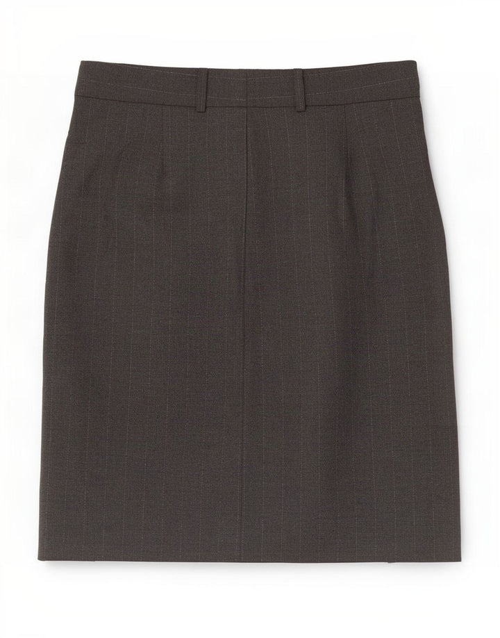 Mango Womens Pencil Skirt EU 40 Medium W32 Grey Striped Polyester
