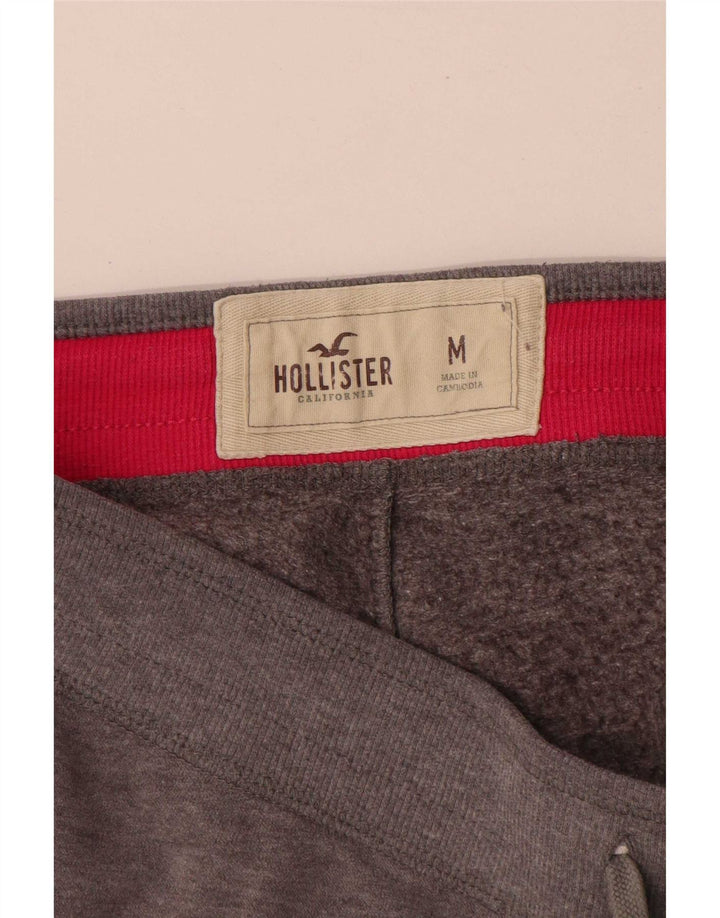 Hollister Womens Graphic Tracksuit Trousers UK 14 Medium Grey