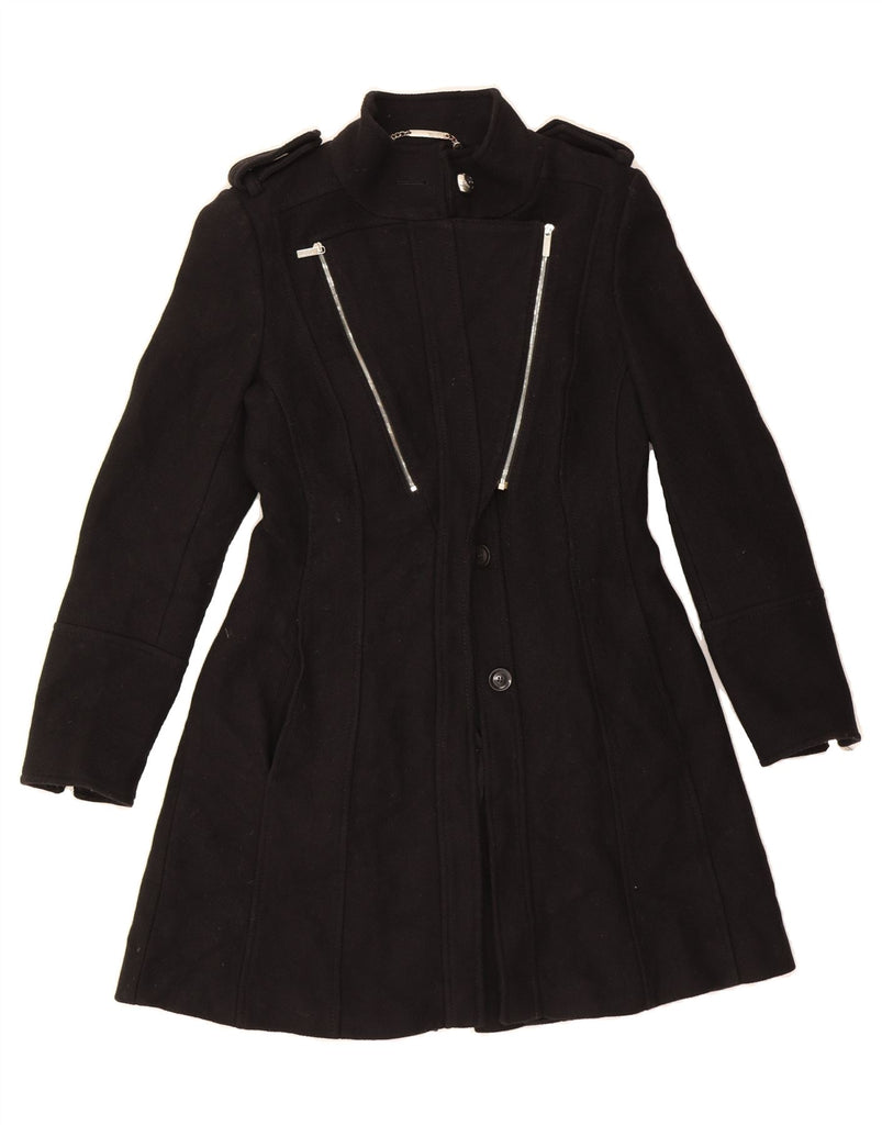 KAREN MILLEN Womens Trench Coat UK 12 Medium  Black Polyamide Vintage Karen Millen and Second-Hand Karen Millen from Messina Hembry 