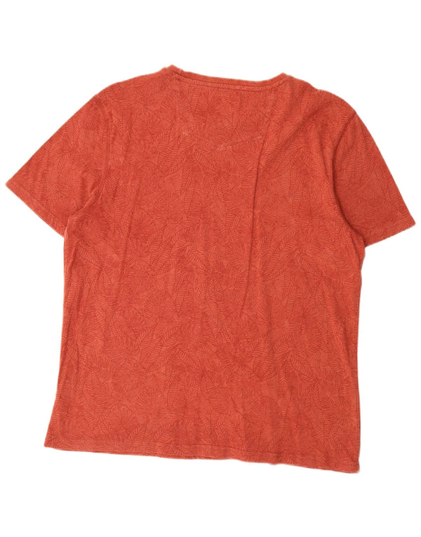 Fat Face Mens T-Shirt Top XL Red Floral Cotton
