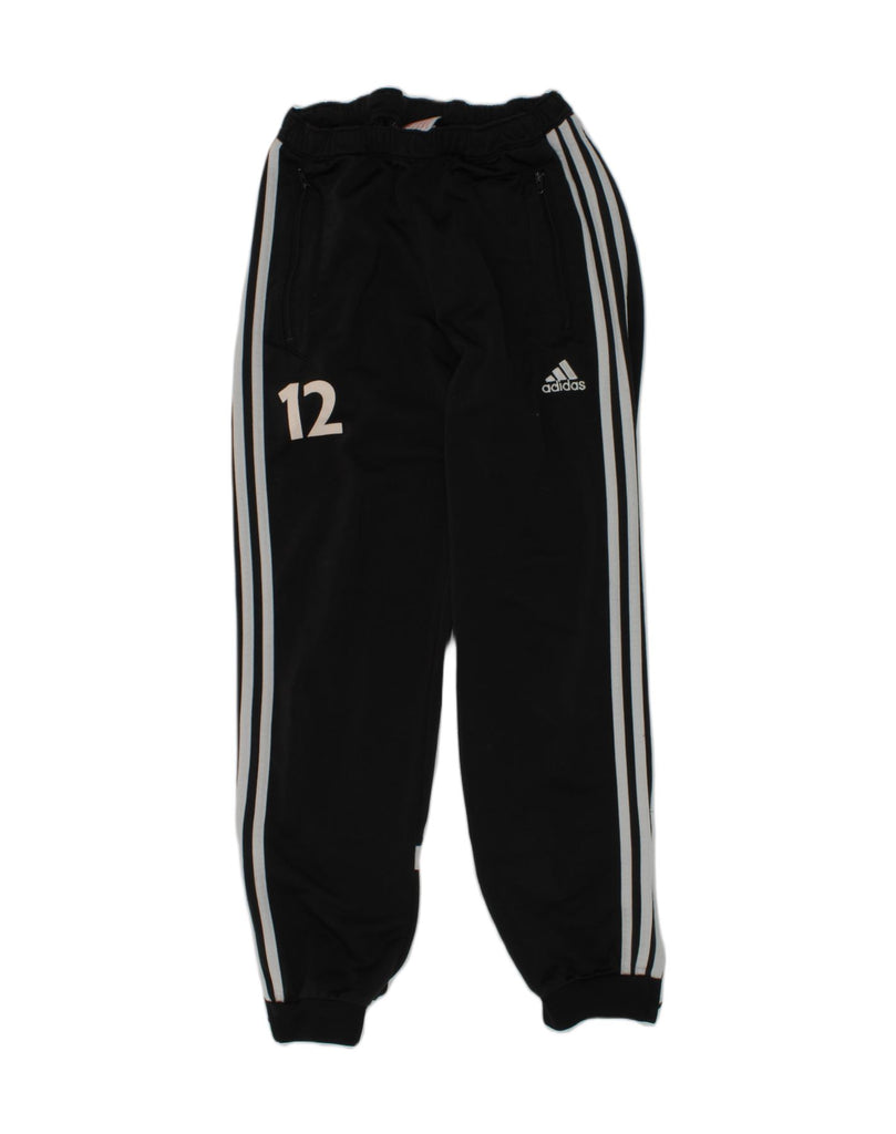 ADIDAS Boys Tracksuit Trousers Joggers 11-12 Years Large Black Polyester | Vintage Adidas | Thrift | Second-Hand Adidas | Used Clothing | Messina Hembry 