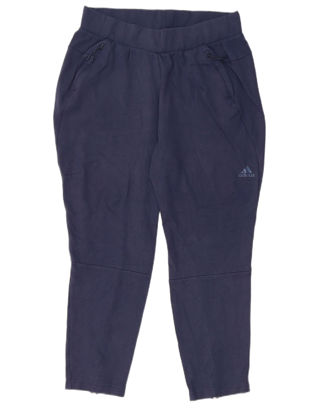 ADIDAS Womens Tracksuit Trousers UK 16 Large  Navy Blue Rayon
