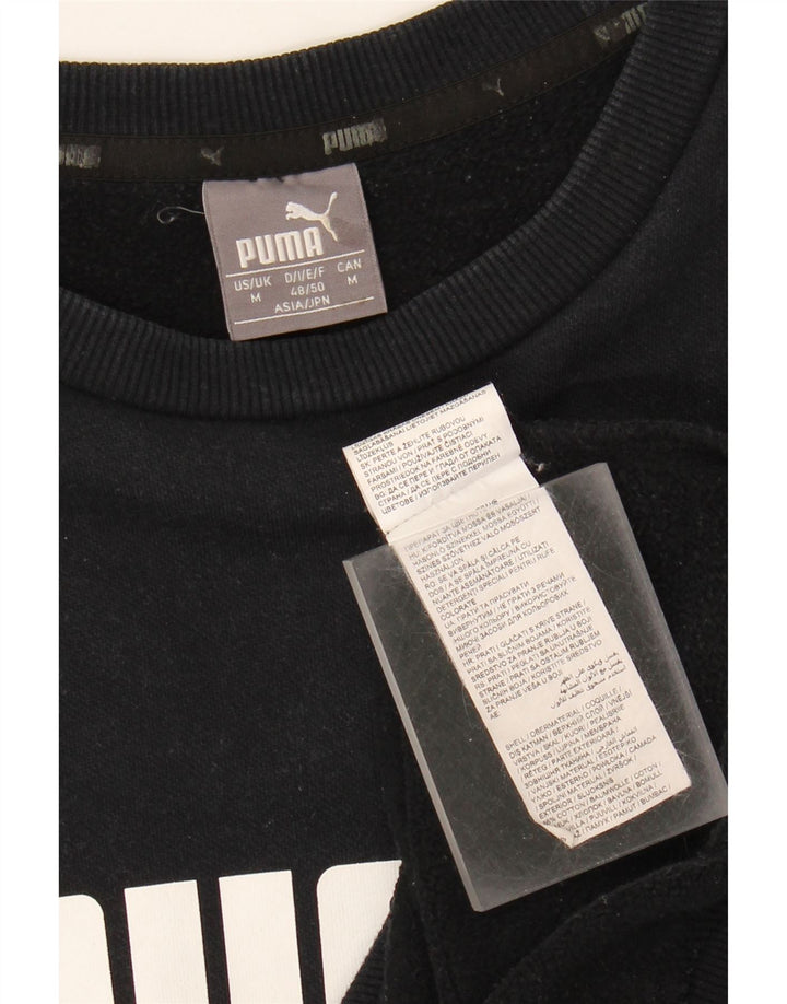 Puma Mens Graphic Sweatshirt Jumper Medium Black Cotton