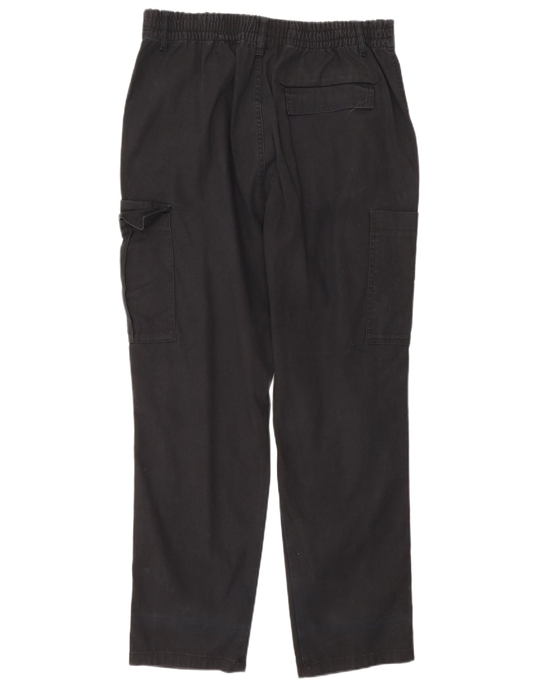 Zara Mens Straight Cargo Trousers EU 42 Large W32 L29 Black